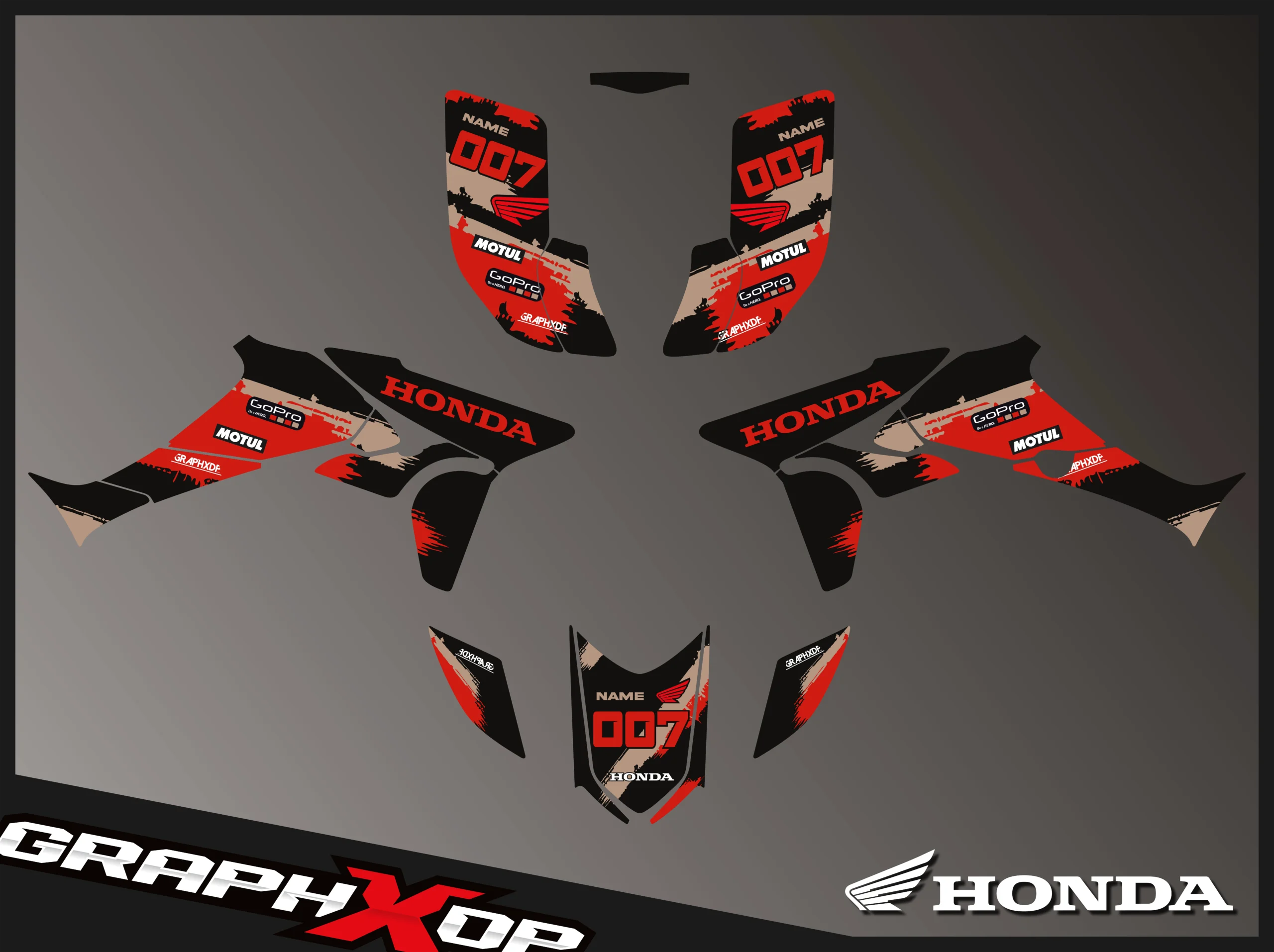 HONDA07 - Ensemble Graphique Complet