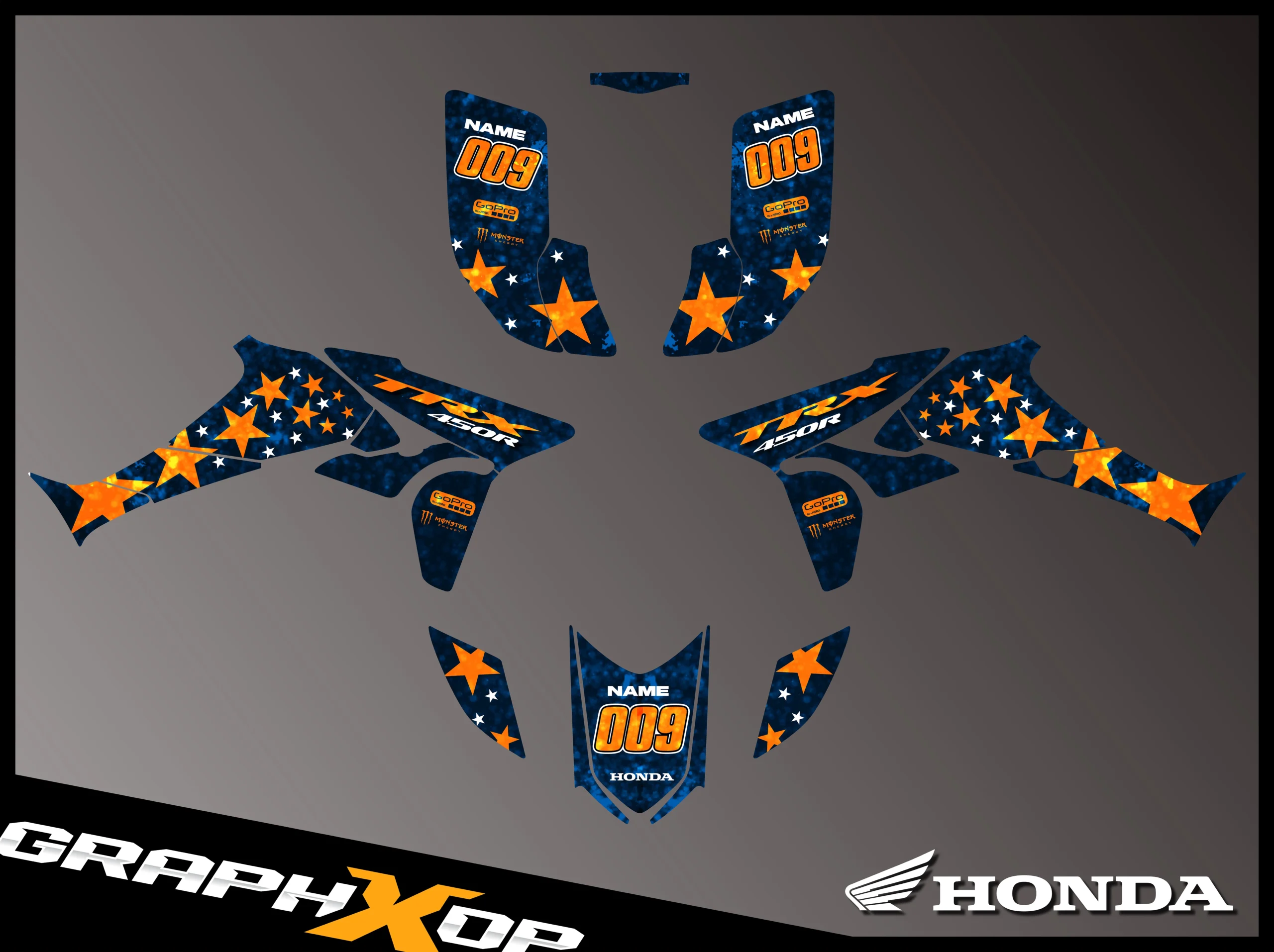 HONDA09 - Ensemble Graphique Complet